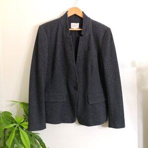 NWOT LOFT Charcoal Grey Heather Blazer/Jacket Size 14